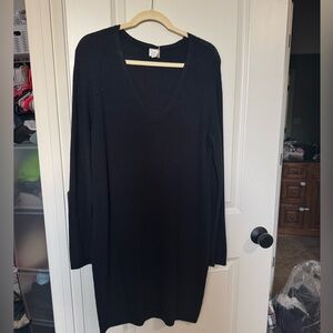 A New Day black v neck sweater dress size M